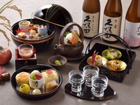 Japanese tea time with Japanese sake "KUBOTA Afternoon Tea"