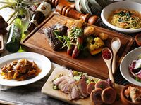 【ビアガーデン】シェフ厳選牛グリルや黒豚フランク、パスタ等12品＋ウイスキー飲み比べやビール含む3H飲み放題