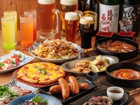 【夏ビアホール】ヱビス大ジョッキで乾杯！ぐるぐるシャウエッセンと肉料理★飲み放題付5,000円