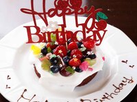 バースデーホールケーキ付き☆『モンドの誕生日コース』4500円（税別）