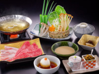 Lunch menu: Shabu-shabu set meal