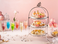 ★【平日10%OFF】桃 Bijou アフタヌーンティー / 推し活ドリンク1杯付き