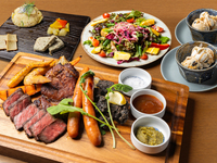 【日曜17～18時予約の限定プラン】「麦肉コース」 大皿全3品11種＋90分飲み放題 5,800円