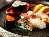 (期間限定)【季節会席 錦秋～Kinsyu～】のどぐろの胡麻柚庵焼き、季節の寿司8種など全8品(9/30まで)