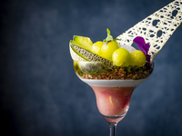 [Summer Parfait “Blush Lagoon”]  A parfait available exclusively at the bar