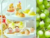 【★平日：学割10％OFF★！シャインマスカット食べ放題付★】◇スイーツ7種とドリンクで気軽に！◇桃とメロンづくしのバカンス・アフタヌーンティー（2時間 6/24～）