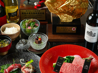 Online reservation exclusive: [Kobe beef tasting] Basic Course – 8 items total including premium lean meat and exceptionally rare cuts. Tax included.