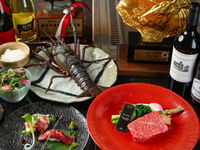 [Lunch & Dinner: Enjoy Kobe beef teppanyaki in Shinsaibashi] Kobe beef and lobster teppanyaki course – 9 dishes total, tax included