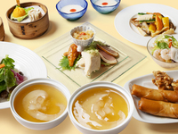 【青冥夏の大感謝】　　睡蓮コース　通常価格7,000円⇒期間中のご予約で5,000円！　ミニフカヒレ姿煮スープなど計8品　