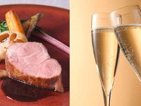 9月限定【CHEFS SELECTION】★乾杯スパークリングプレゼント★前菜は横浜野菜のバーニャカウダ・メインは鱸や北海道産豚肩ロースのWメインが愉しめるフルコースランチ（平日)
