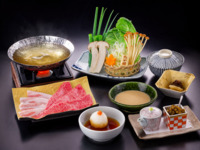 Lunch menu: Matsutake Shabu-shabu Gosen set meal