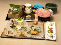 18 seasonal dishes and Matsusaka beef（ syabusyabu）　
