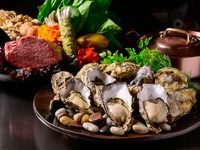[6:30 PM~] Oyster and Kuroge Wagyu beef course