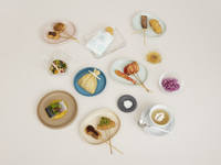 グルテンフリー串揚げ11串コース　（前菜２種、グルテンフリー串揚げ11串、スープ、箸休め、デザート）