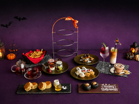 ハロウィンに染まる秋果実のアフタヌーンティー＋2Hカフェフリー付き＋メッセージ　～平日15時入店～