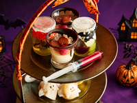 【週末・祝日限定】ハロウィンに染まる秋果実のアフタヌーンティー＋乾杯スパークリング・2Hカフェフリー＋メッセージ～12:00入店～