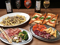 【Officially Guaranteed Lowest Price】Casual Course with All-You-Can-Drink Options – This Italian course features six colorful appetizers, a Margherita pizza, and today’s special pasta. It’s perfect for girls’ nights out or post-work dinners.