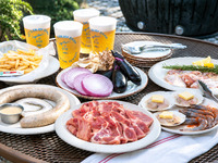 【シーフードBBQ2時間】生ビールやカクテル飲み放題２時間＋海鮮もお肉も楽しむシーフードバーベキュープラン