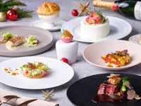 12/19・20【Xmasケーキ付きディナー】🥂モエ＆シャンドンで乾杯🥂タラバ蟹・アワビ・オマール海老と黒トリュフのマリアージュ、国産牛ステーキのフルコース-Spécialité-