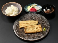 Shirayaki set meal (above)
