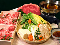 A5-rank Kagoshima-produced Black Wagyu beef and Itoshima Ka-ton pork shabu-shabu all-you-can-eat for 60 minutes