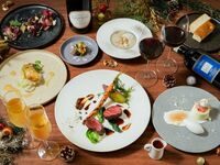 ＜早割10%OFF＞【クリスマスディナー】梶屋牛・鹿肉のメイン等クリスマスディナー全7品＋乾杯酒＆90分飲み放題(12/20～12/23ご来店)