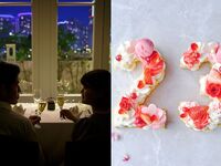 【✨夜景個室確約✨】ナンバーケーキ2桁と乾杯グラスシャンパン付！季節のアミューズから始まり、魚・特選牛フィレのWメイン等個室専用ディナーコース全6品(12/1～)