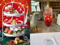 【平日】11月限定🍓いちごたっぷりソーダ◇真っ赤ないちごのクリスマスアフタヌーンティー