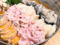 ★早得★【飲み放題付き！｜12月スタート】贅沢の極み！とろける至福の痛風鍋コース　白子・あん肝・生牡蠣　全7品