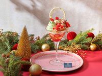 ソリのりテディベアのクリスマスパフェ