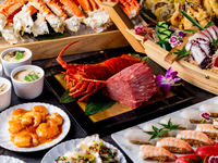 【銀座八芳 世界三大珍味〜至高の饗宴〜】伊勢海老＆極上フカヒレ煮付き。150種超の海鮮＆焼肉＆和洋中ブッフェ＋アルコール飲み放題